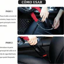 Steering Wheel Lock For Cars, Reliable Anti-Theft Device, Maximum Length 17 Inches, Compatible With Most Vehicles, Trucks, SUVs, Golf Cart Device - Red OC1X - Red - View 2