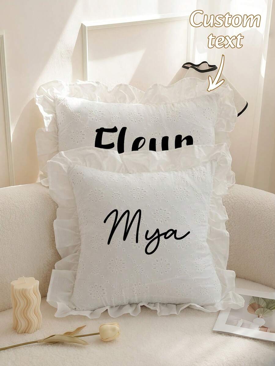 1pc Aesthetic Customized Pillowcase - Personalized Details - Dreamy Room Decor Accent, Suitable For Minimalist Home Decoration - Emotional And Heartfelt Special Moment Gift - Multicolor - View 1