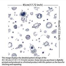 1 捲藍色宇宙太空太空人圖案自黏印花壁紙，PVC 貼紙，防水可移除不黏壁紙，易於安裝和清潔，適用於家居裝飾、廚房、櫥櫃、餐廳、臥室、客廳、家具翻新 - 多色 - 查看 9
