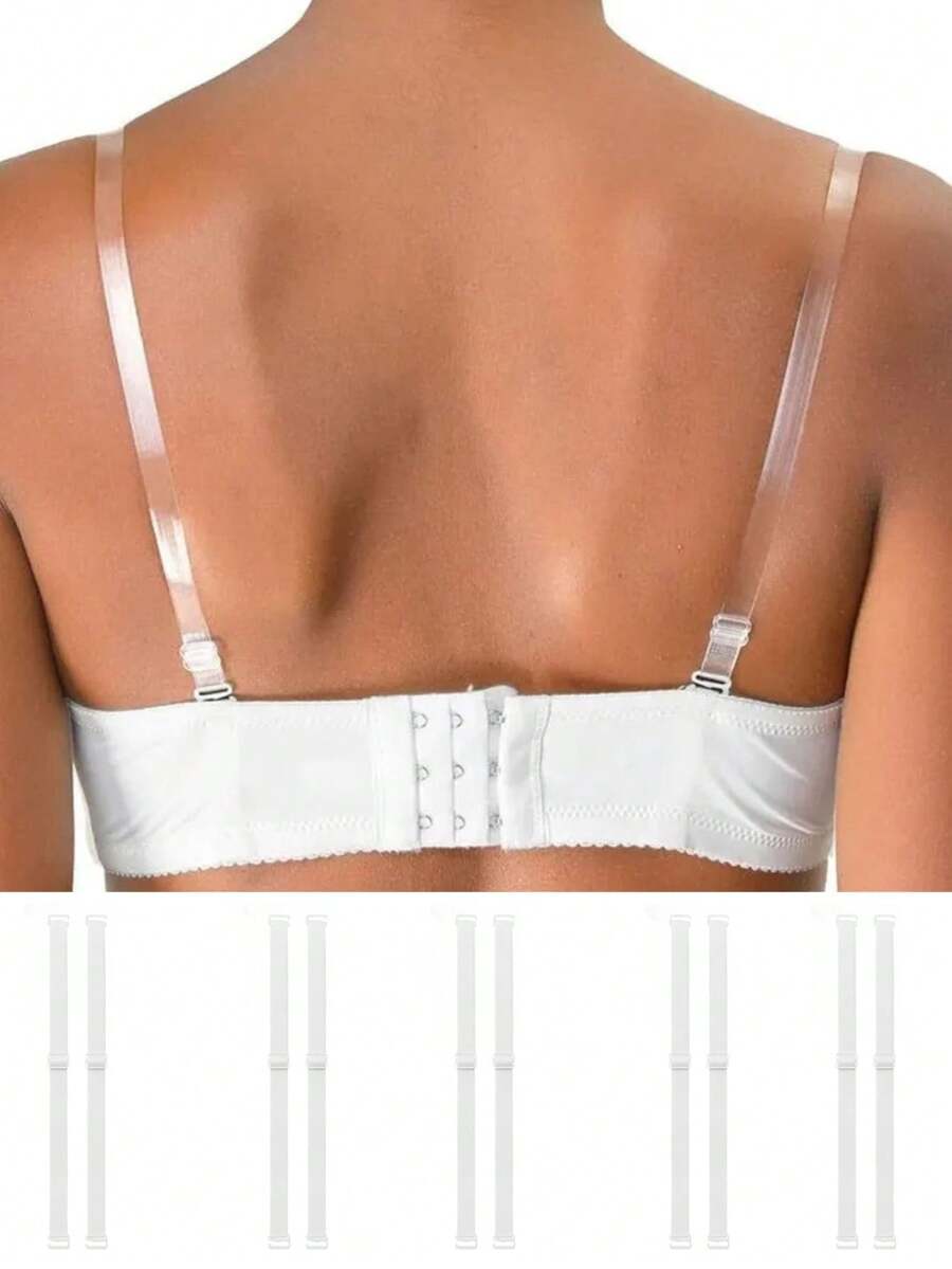 1 Pasang Tali Bra Transparan - Clear - View 1