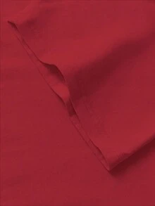 100%棉 男女同款紅色T卹，plus size，春夏 四季 新款 運動上衣，休閒 時尚 柔軟 透氣 中性短袖上衣 - 紅色 - 查看 6