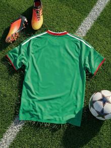 Women's Loose-Fitting T-Shirt, Printed With The Colors Of The Mexican National  And Flag, Perfect For Supporting The National Team. Comfortably Soft For Everyday Wear. 100% Cotton, 220 Gsm. Fashionable Everyday Essentials And Holiday Gifts, Unisex. - 綠10 - 查看 2
