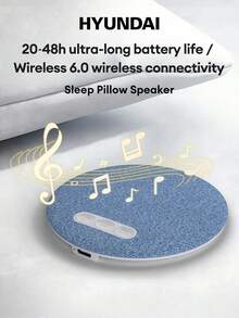 HYUNDAI 现代S-1睡眠音乐音箱，无线蓝牙6.0，超长续航，专为睡眠设计，音质出色，音效柔和，可播放助眠有声读物，带自动关机定时器，可放置于枕头下，小巧纤薄，兼容智能手机。 - Wireless Pillow Speaker藍色 - 查看 4