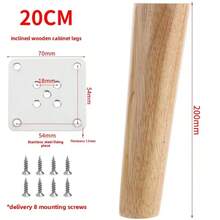4pcs Solid Wood Furniture Legs With Anti-Slip Pads, Ideal Replacement Parts For Cabinets, Beds, Nightstands And Other Furniture - A - View 16