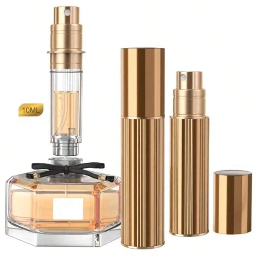10ml Perfume Atomizer Travel Refillable, Bottom-Filling Frances Perfumes Bottle, Mini Cologne Dispenser, Portable Sper Ket Size Women Men Cruise Car Tr Gt 0.34oz - 1Gold10ml - 查看 1