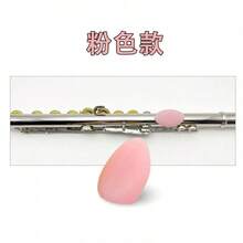 Apoyo de dedo de mano izquierda de silicona para flauta, previene la fricción de la mano, corrige la posición de la mano, antideslizante, aumenta la altura, apoyo de mano colorido - Rosa - Ver 2