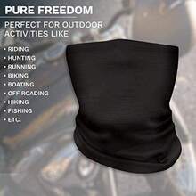 Authentic Bamboo Neck Gaiter, UPF 50+ Lightweight Breathable Mask For Sun UV And Dust Protection Black - As Pic - View 7