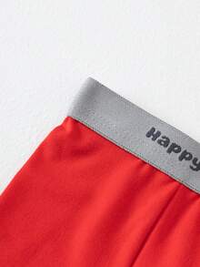 Tween Boy 4pcs Letter Waistband Boxer Briefs Mid-Rise Trunks, Fits Ages 8-12 - Multicolor - View 5