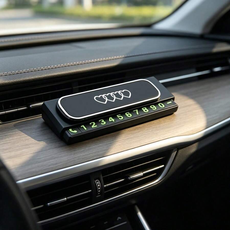 臨時停車號碼牌，隱藏式汽車電話號碼卡，車內裝飾 - 號碼牌 - 查看 1