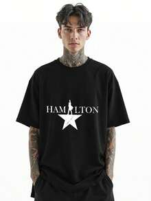 Motif Women Clothes I Could Be Meaner Funny Quote Casual Round Neck Short Sleeve Women Fashion T-Shirt Humorous Slogan Tee Summer Loose Fit - 黑3 - 查看 1
