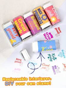 1 buah Stempel Otomatis yang Dapat Digunakan Kembali, Cocok untuk Hadiah di Kelas, Penilaian Pekerjaan Rumah, dan Motivasi Siswa - Sepotong Tunggal - View 5