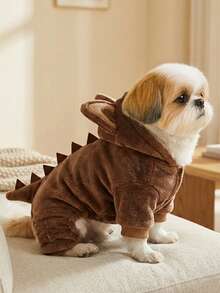 1pc Pet Clothing Outdoor Indoor Apparel Small Dog Small Breed Puppy Cat Clothes European American Style Japanese Korean Style Casual Little Bub Dinosaur Costume - Multicolor - View 3