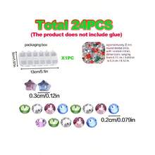 1set Cute Colorful Butterfly Tooth Gem Set, Luxury DIY Tooth Sparkling Accessories Faux Rhinestones, Minimalist Style Fashion Tooth Jewelry, For Daily, Party, Gift (Glue Not Included) - Multicolor - View 10