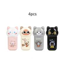 1/4/8pcs Mini Correction Tape, Cute Cat Portable Sized Cap Type, Cartoon Kitties 5mm*6m White Tapes For Correcting, Student Back To School Gift, Office Supplies - Mini Sized - View 11