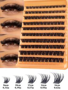120 pestañas individuales, libro de pestañas, pestañas postizas en racimo, extensión de pestañas DIY, pestañas postizas en racimo, pestañas postizas individuales, pestañas postizas, pestañas naturales vs pestañas gruesas, pestañas en racimo DIY, pestañas coreanas, pestañas de Medusa, pestañas de ángel - L - Ver 6