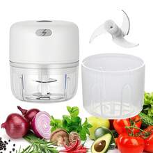 电动压蒜器，迷你便携式蒜蓉研磨器，100毫升/250毫升/100+250毫升食物处理器，USB充电式蒜蓉器，蔬菜搅拌机，剥蒜器，蒜蓉压碎器，蒜蓉切碎器，压蒜器，家用，厨房，露营，旅行必备，圣诞节，万圣节，国庆节及其他节日必备，厨房配件，收纳整理好帮手，家居用品 - 彩色 - 查看 19