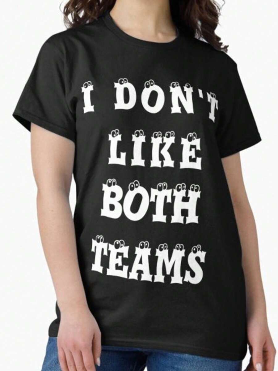 Funny Oversized T-Shirt - Blue and White - View 1