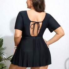 LunaCass8 Swim Lushoire Vestido de traje de baño informal de talla grande, elegante para uso diario en verano - Burdeos - Ver 3