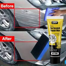 Car Scratch Remover With Polishing Cloth, For Bumper Scratches, Stone Chip Marks And Other Minor Scratches, Suitable For All Common Car Paint Colors - 50毫升+海綿 - 查看 4