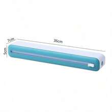 1pc 2-In-1 Kitchen Cling Film Dispenser With Cutter, Plastic Wrap Dispenser With Sliding Cutter, Reusable Suction Cup Cling Film Cutter, Kitchen Cling Film Dispenser, Bag Sealer Cutter, Multi-Function Cling Film Dispenser With Cutter - Multicolor - View 19