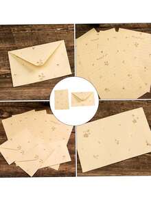 20pcs Ditsy Floral Envelope & Letter Paper Set, Fresh Minimalist Style Ditsy Floral Envelope & Letter Paper Set, Suitable For Wedding Invitations, Birthday Wishes, Father's Day Wishes, Office Letters, Family Letters, Love Letters And More Occasions - Small Floral Envelope - View 6