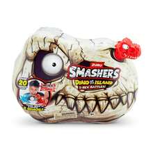 ZURU Smashers 恐龍島迷你暴龍對戰遊戲組 男孩恐龍對戰玩具 可射擊發射 收藏驚喜開箱骷髏 (隨機) - 彩色 - 查看 3