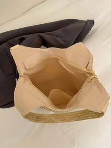 Large Capacity Woven Tote Bag For Women - Beige - View 7