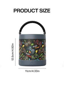 Powcan 25oz 不鏽鋼真空保溫食物罐 700ml，適用於熱食與冷食，寬口防漏湯瓶，防漏食物容器，適合學校、辦公室、旅行、廚房，絕佳禮物 - 黑色遊戲機 - 查看 2