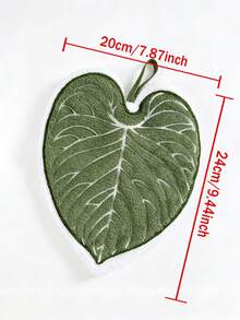 1pc/2pcs Creative Leaf Hand Towel, Hanging Design, Kitchen Bathroom Room Decor, Absorbent, Easy To Clean, Personalized Towel - Multicolor - View 4
