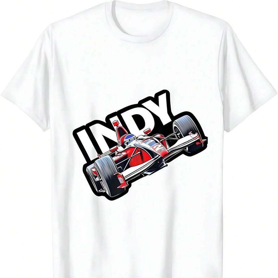Indy Indianapolis Camiseta de coches de carreras de deportes de motor - Blanco - Ver 1