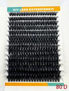 HBZGTLAD 280 Bundles 14 Rows 80pcs D/DD 0.05/0.07mm Fine Eyelash Hot Melt Fan Lashes 9-16mm Mixed Length Faux Mink Eyelash Extensions 3D Russian Curl Individual Eyelash Clusters Makeup Black Lashes Purple Box Packaging - Black - View 3