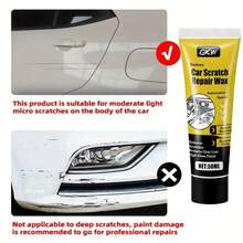 Car Scratch Remover With Polishing Cloth, For Bumper Scratches, Stone Chip Marks And Other Minor Scratches, Suitable For All Common Car Paint Colors - 50毫升+海綿 - 查看 6