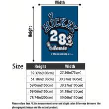 Manta de franela Disney Mickey Mouse "28 El Único", manta de felpa suave y acogedora con fondo azul, adecuada para sofá, cama, sala de estar, dormitorio, oficina, viajes, todas las estaciones - color 1 - Ver 5