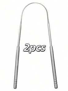 3pcs/2pcs Set Stainless Steel Tongue Scraper, For Removing Tongue Coating & Reducing Bad Breath, Oral Hygiene Tool, Easy To Use Oral Cleaning Kit - Silver - View 12