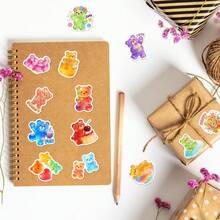50pcs Colorful Gummy Bear Stickers, Cute Cartoon Waterproof Vinyl Decals For Laptop Water Bottle Scrapbooking Phone Case - Multicolor - View 8