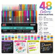 Glitter Gel Pen Set, Colorful Styles, Suitable For Diary Writing, Note Taking, Planner Decoration, Doodling And DIY Craft Making, Back To School - 12 Colors - View 16