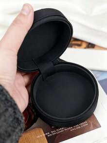 Prada Black Round Canvas Makeup Bag, 8.4cm Diameter, Durable Fabric, Lightweight Design, Can Store Small Items, Suitable For Travel, Personal Use And Gift Giving - Black - View 8