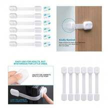 10/5/1pc Drill-Free Child Safety Drawer Lock, Baby Anti-Pinch Anti-Opening Home Cabinet Safety Buckle, Universal Refrigerator Protective Lock [Essential Child Safety] Anti-Pinch Protection Buckle, Durable Material And Easy To Install, Multi-Functional Lock Suitable For Cabinets, Refrigerators And Bathrooms - Buckle - View 8