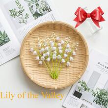 22 pièces de fleurs de marguerites blanches artificielles fraîches avec des fleurs de clochettes blanches réalistes et des tiges vertes, marguerites blanches en plastique, convenant pour les couronnes, les bouquets, les mariages, la décoration de la maison, Pâques, la Saint-Valentin et la Fête des Mères - Multicolore - Voir 5