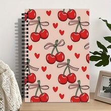 Cherry And Heart Spiral Notebook, Premium Paper, College-Grade Office And School Use Journal, Ideal Gift For Friends, Siblings, Educators And Learners - C - View 4