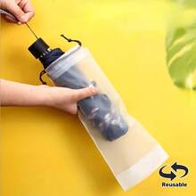 10pcs Reusable Frosted Umbrella Storage Sleeve. Made Of Translucent Waterproof Material, It Is Sturdy, Wear-Resistant And Not Easy To Damage. The Drawstring Closure Allows For Easy Opening And Closing. It Is Lightweight, Portable - Multicolor - View 8