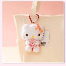 Official Sanrio "Good Friends" Series Plush Keychain Charm, Soft And Fluffy Perfect For Attaching To Bags, Keychains, Or Car Keys; Fans Excellent Choice For A Holiday Gift. - Multicolor - View 9