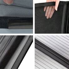 New Size Magnetic Door Curtain Anti-Mosquito/Anti-Insect/Anti-Dust/Anti-Fly Mesh Automatic Closing No-Drill Decorative Door Use 1pc, Thickened Magnetic Screen Door Self-Closing Panel - No Drilling Installation Suitable For Insect Protection Tear-Resistant Anti-Tear Mesh Magnetic Closure Suitable For Sliding Doors Pets Easy To Assemble - Magnetic Screen Door - Black 1pc - View 8