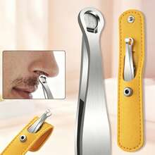 1 pièce Tondeuse à poils de nez en acier inoxydable, résout facilement les problèmes de ciseaux traditionnels qui rayent la cavité nasale, les débutants ont peur de l'utiliser, un nettoyage pas assez approfondi. Coupe facilement les poils de nez, nettoie les excès de poils, s'adapte à la courbe de la cavité nasale, coupe les poils de nez sans glisser, n'abîme pas la peau, convient pour les soins quotidiens du nez, le nettoyage des cheveux, les débutants peuvent facilement commencer, garde la cavité nasale fraîche et confortable - Voir 10