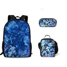 Juego de tres piezas de mochila escolar con diseño de galletas Shadow Milk Cookie, mochila infantil, bolsa para comida y estuche para lápices. LQCK - 1 - View 3
