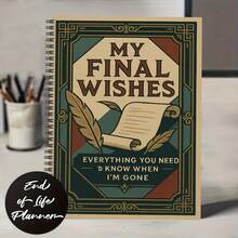 1pc Vintage Handwritten Font Illustration Paper Design, End Of Life Journal, Perfect Emotional Healing Workbook, Memory Reflection - I - View 4