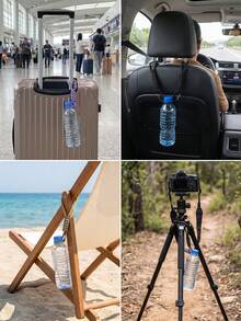 Portachiavi intrecciato minimalista con gancio a sgancio rapido, cinturino portabottiglia d'acqua realizzato a mano per adulti, portachiavi in paracord robusto, perfetto per viaggi, essenziale da viaggio, decorazione per la stanza, bagno, cucina, auto - Multicolore - Visualizzare 6