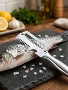 1pc Stainless Steel Peeler, Dual-Use Slicer & Julienne Cutter With Bottle Opener. Sharp, Sturdy And Ergonomic. Perfect For Home Use, Outdoor Cooking, Camping, RV, Picnic, Hiking And Road Trips. Ideal Kitchen Accessory And Thoughtful Fathers Day Gift. - Multicolor - View 4