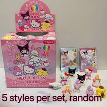 5pcs/Set Cute Cartoon Blind Bag Erasers, Adorable 3D Detachable Erasers - Multiple Styles - View 7