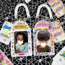 1pc Colorful Graffiti Photo Card Holder, Fun Rainbow Color Card Clip, K-Pop Album Attribute Card Holder, K-Pop Small Card Display, 3-Inch Photo Card Display, Idol Concert Support, IDOLME, PU Material, Suitable For 3-3.5 Inch Mini Photo Cards, Photo Cards, Idol Photo Cards, Trading Cards, Anime Game Card Collection, Keychain, Bag Pendant, Etc. - Card Cover - View 4